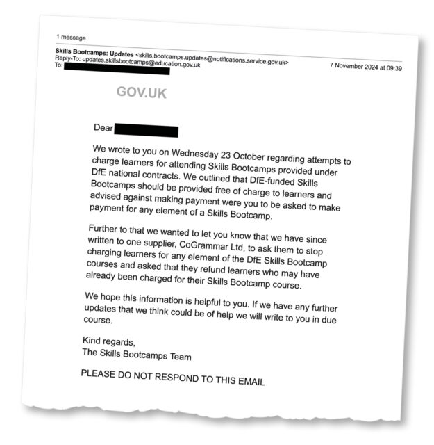 Coding firm caught charging students for free bootcamps