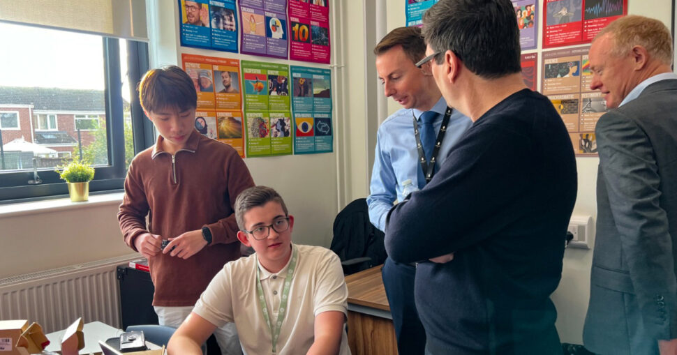 feature mbacc Burnham meeting students at Laurus Ryecroft School | FE Week